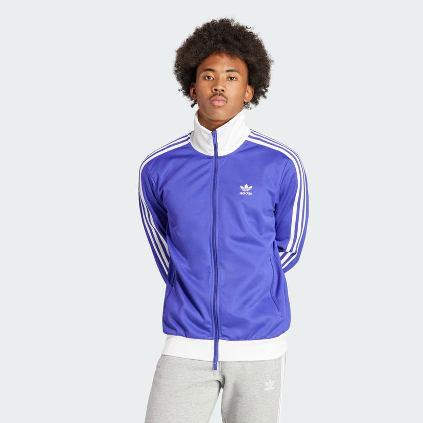 Vetrovka adidas Performance Classics Beckenbauer Track Jacket Modrá | IP0416