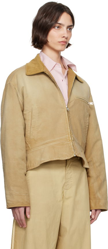 Bomber bunda JW Anderson JW Anderson Curved Hem Workwear Jacket Béžová | JK0380-PG1759, 1