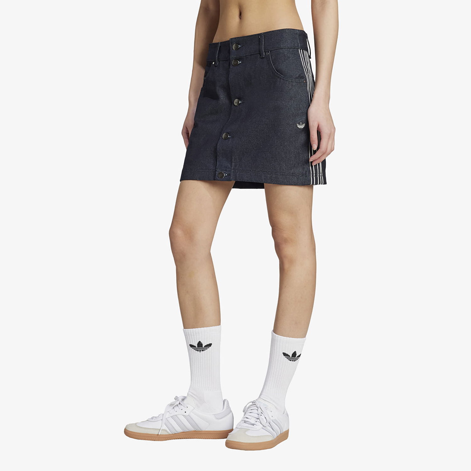 Sukňa adidas Originals Denim Skirt Modrá | JJ3147, 0
