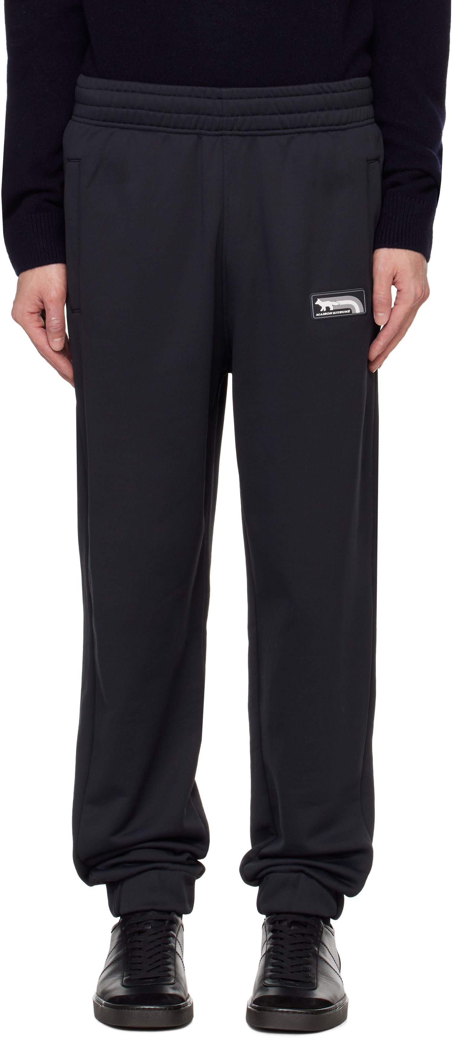 Tepláky MAISON KITSUNÉ Flash Fox Sweatpants Čierna | NM01113KM0322, 0
