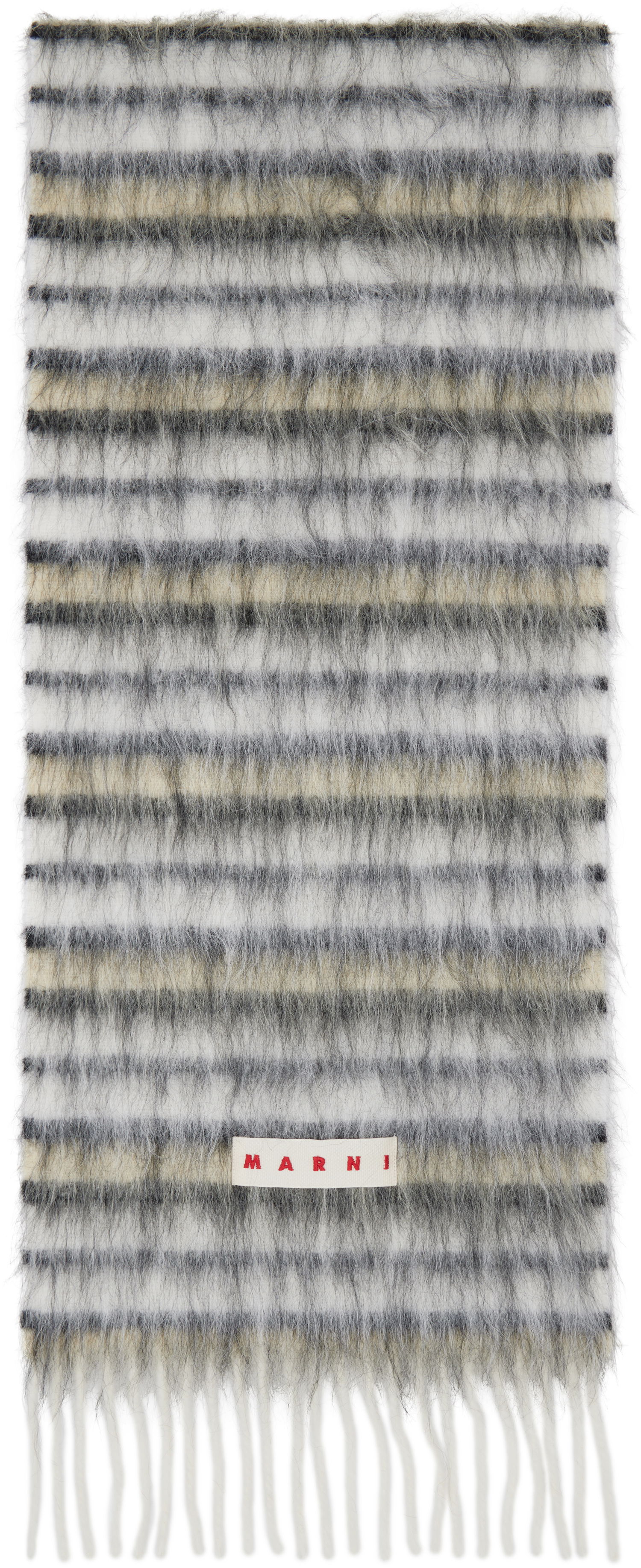 Šál Marni Wool & Mohair Scarf Šedá | SCMC0127Y0 UAW040, 0