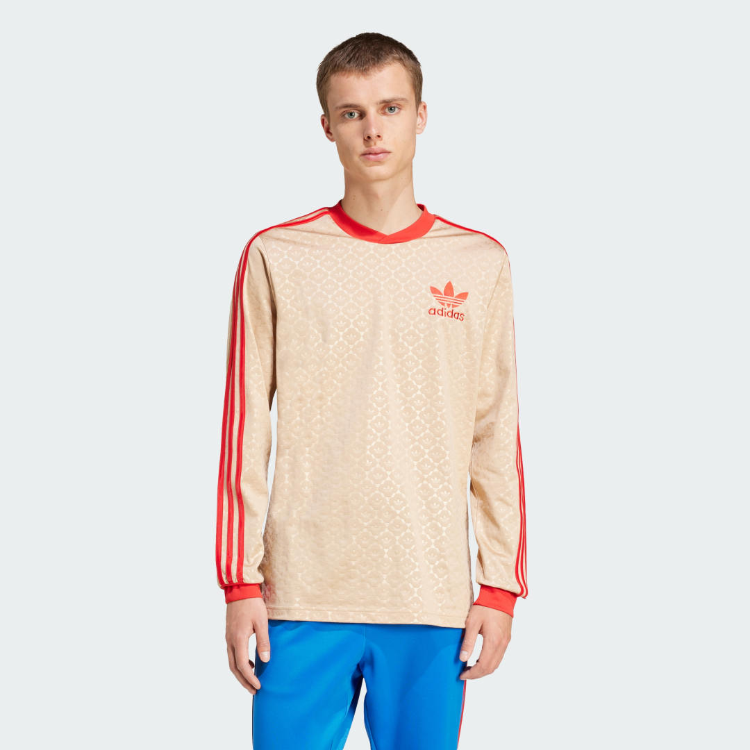 Tričko adidas Originals Long Sleeve T-Shirt Béžová | IX5463, 0