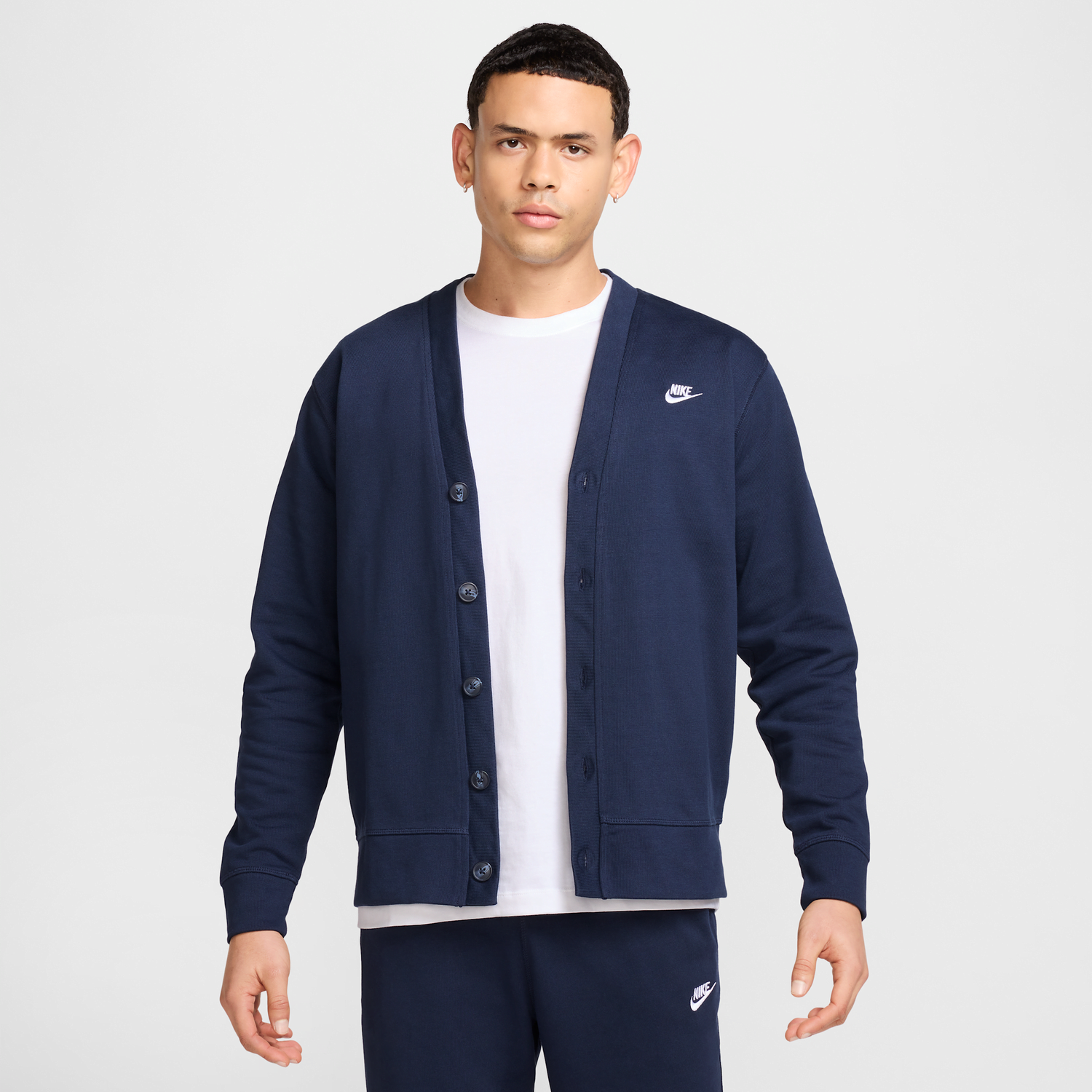 Sveter Nike Club Cardigan Navy | FN3898-451, 0
