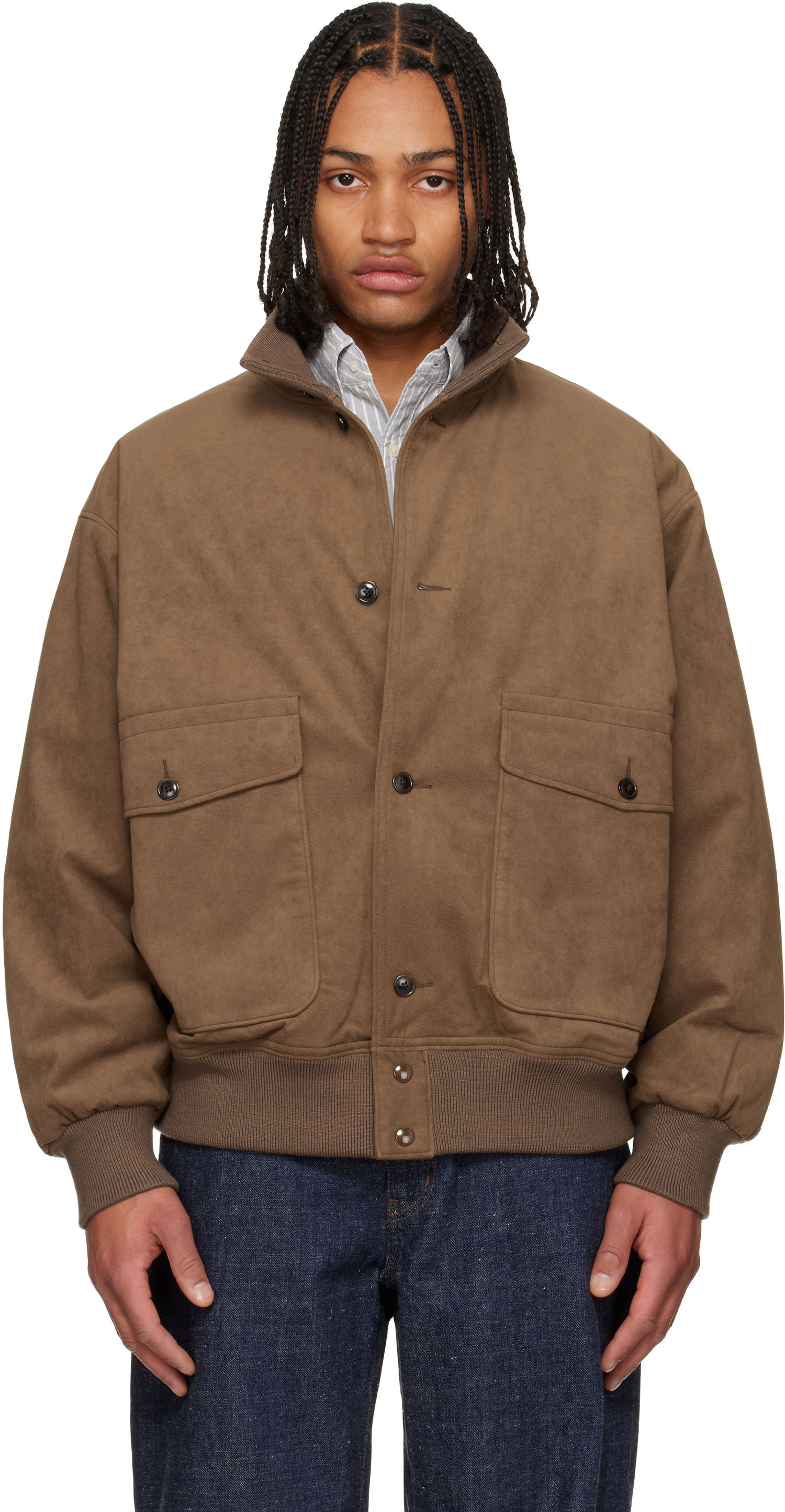 Bomber bunda NANAMICA Insulation Crew Faux-Suede Jacket Hnedá | S25FA052U, 0