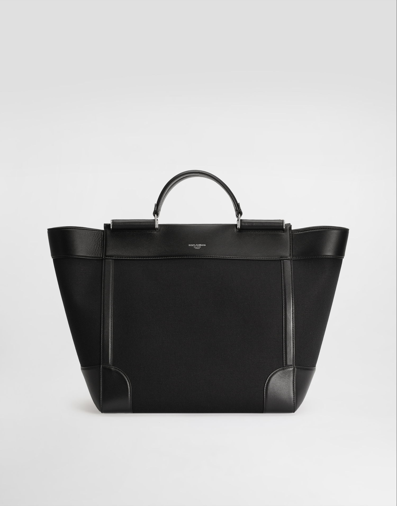Tote bag Dolce & Gabbana Dolce & Gabbana Calfskin and Panama Tote Bag Čierna | BM2448A9C218B956, 0