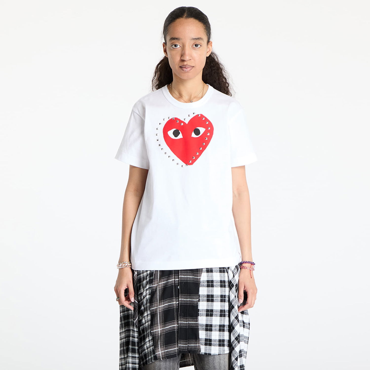 Tričko Comme des Garçons Comme des Garçons PLAY Print T-Shirt Biela | AX-T803 WHITE, 1