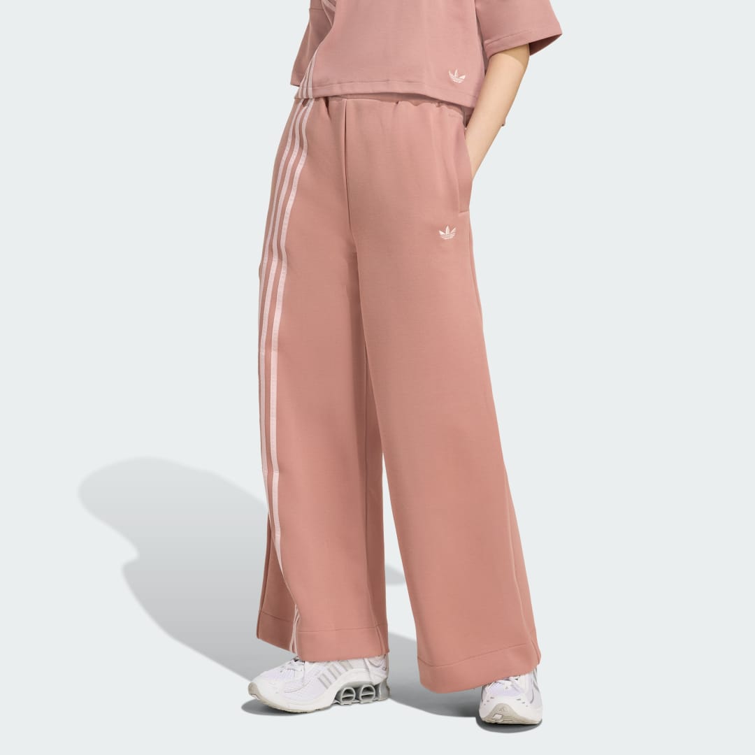 Nohavice adidas Performance Off Placed 3-Stripes Wide Leg Pants Ružová | JW3621, 0