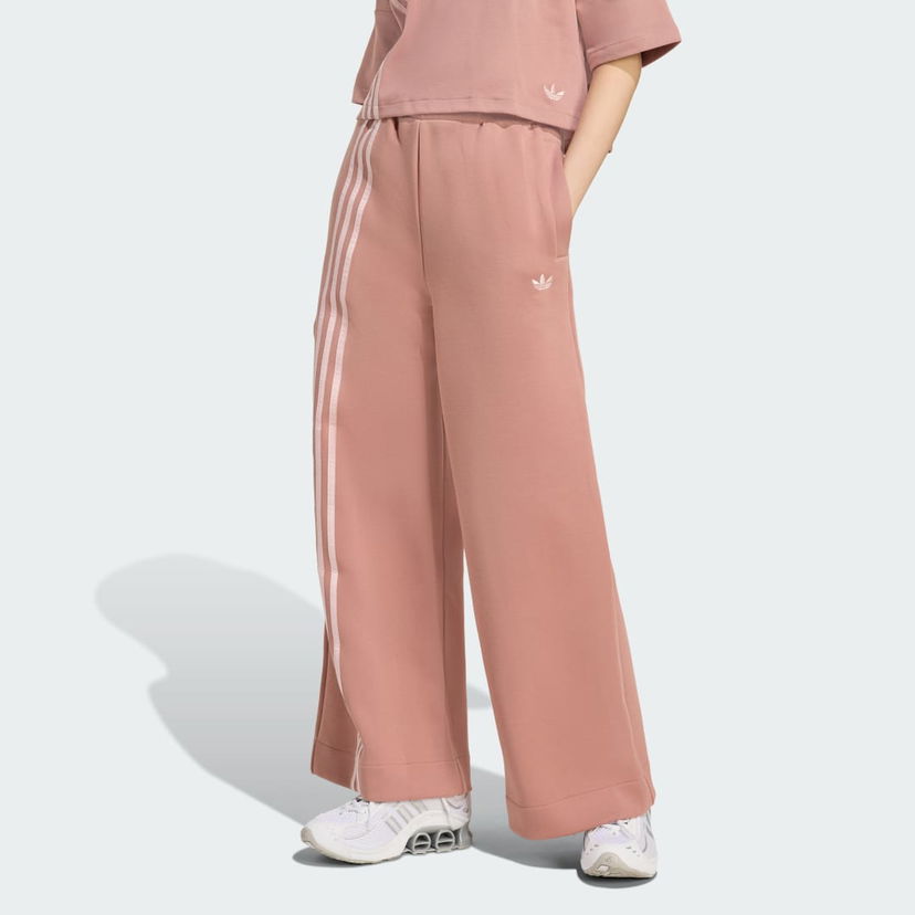 Nohavice adidas Performance Off Placed 3-Stripes Wide Leg Pants Ružová | JW3621