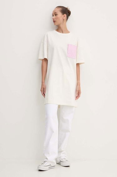 Tričko Converse Wordmark Tee Dress Biela | 10026381-A05, 1