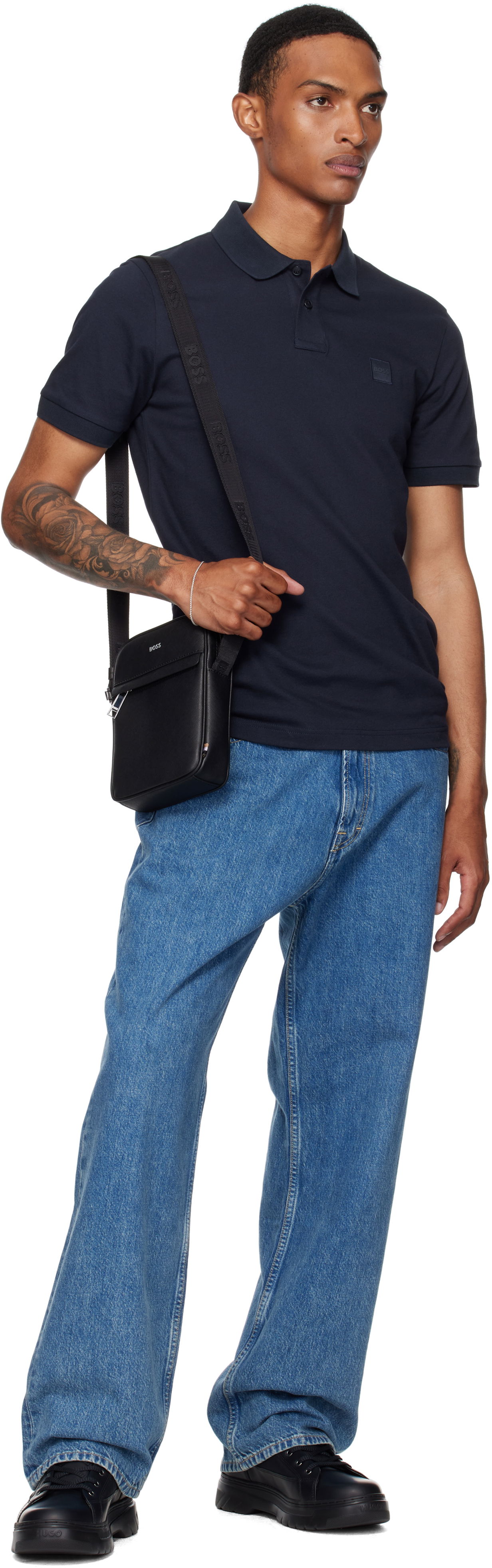 BOSS Leather Reporter Bag