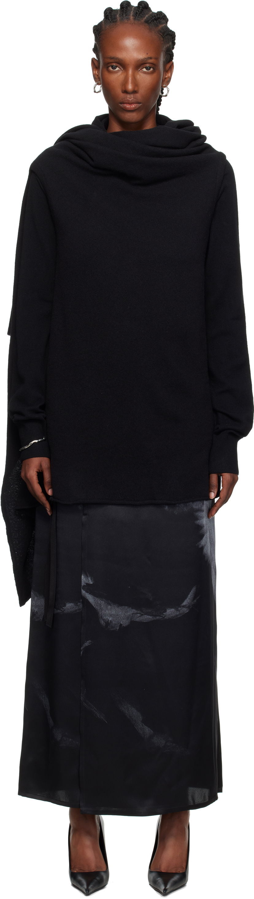 Sveter Ann Demeulemeester Ann Demeulemeester Nadine Turtleneck Sweater Čierna | 2520-W-KN24-KN073-099