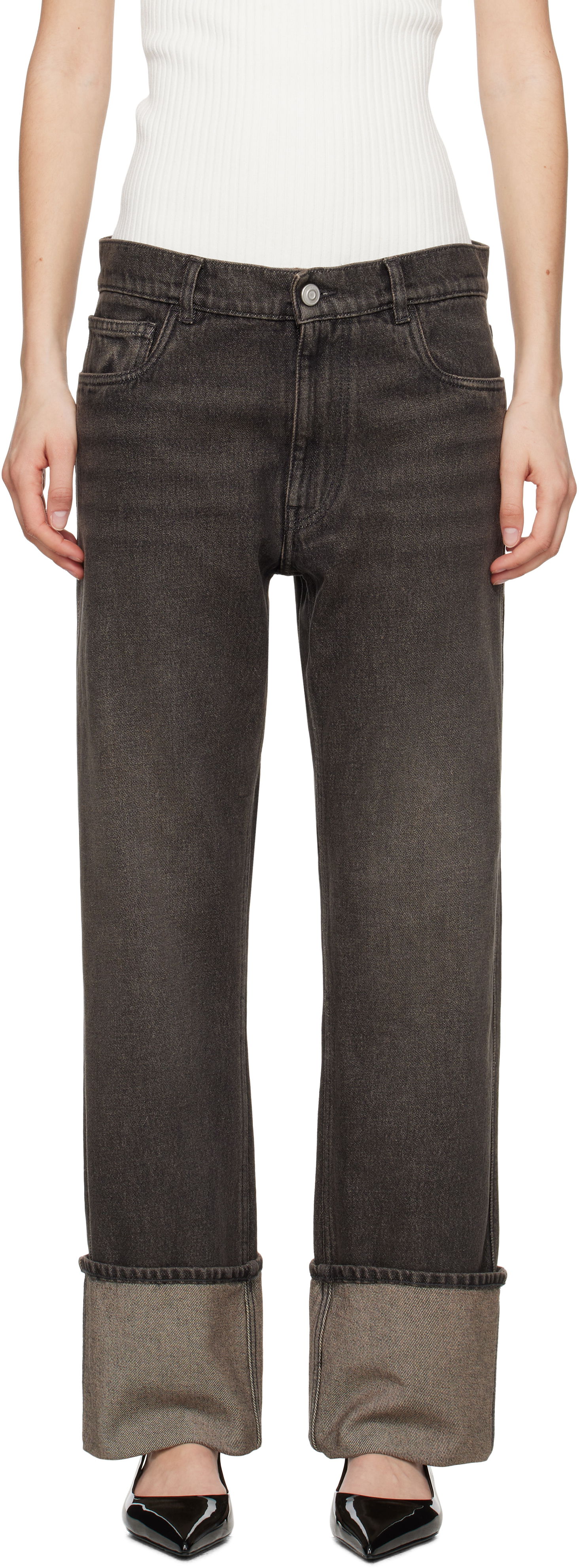 Džínsy Coperni Coperni Boyfriend Jeans Šedá | COPP122F2036, 0