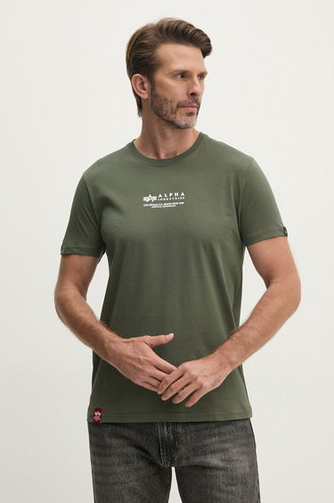 Tričko Alpha Industries T-Shirt With Print Zelené | 108501.142, 0