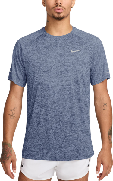 Tričko Nike Stride Short-Sleeve Heathered Running T-Shirt with Reflective Details Modrá | hv5203-499, 0