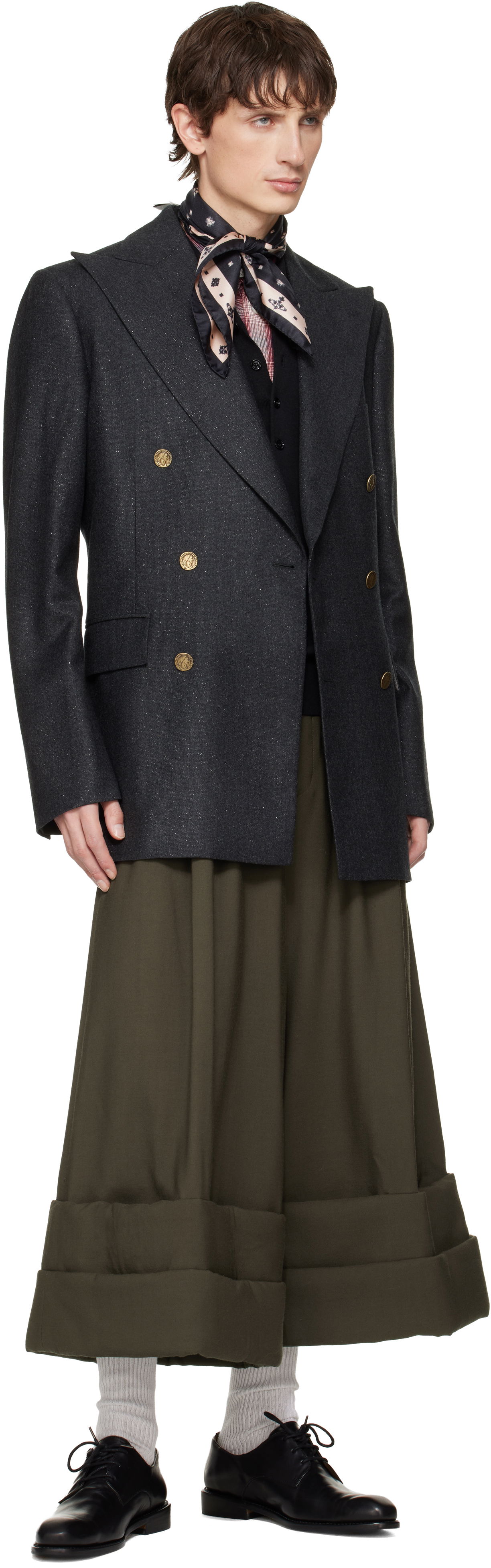 Šál Vivienne Westwood Vivienne Westwood Ikat Pocket Square Scarf Čierna | 8103014X-W01AE-, 1