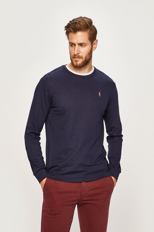 Tričko Polo by Ralph Lauren Long Sleeve Cotton Custom Tee Navy | 710760121003, 0
