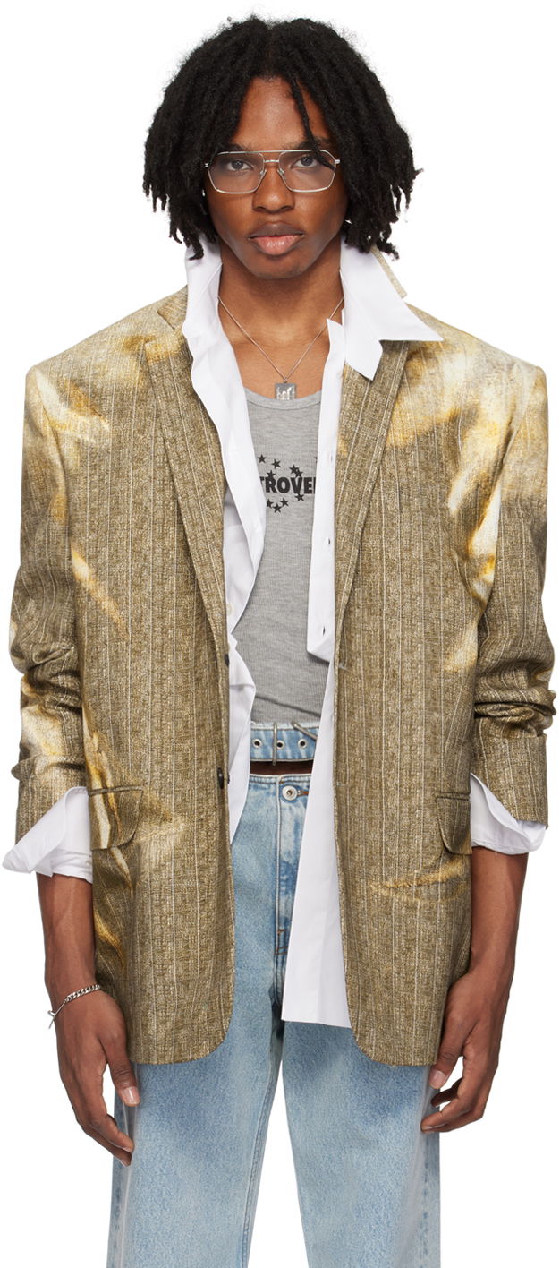 Vesta Y/PROJECT Striped Blazer Béžová | 201BL001, 0