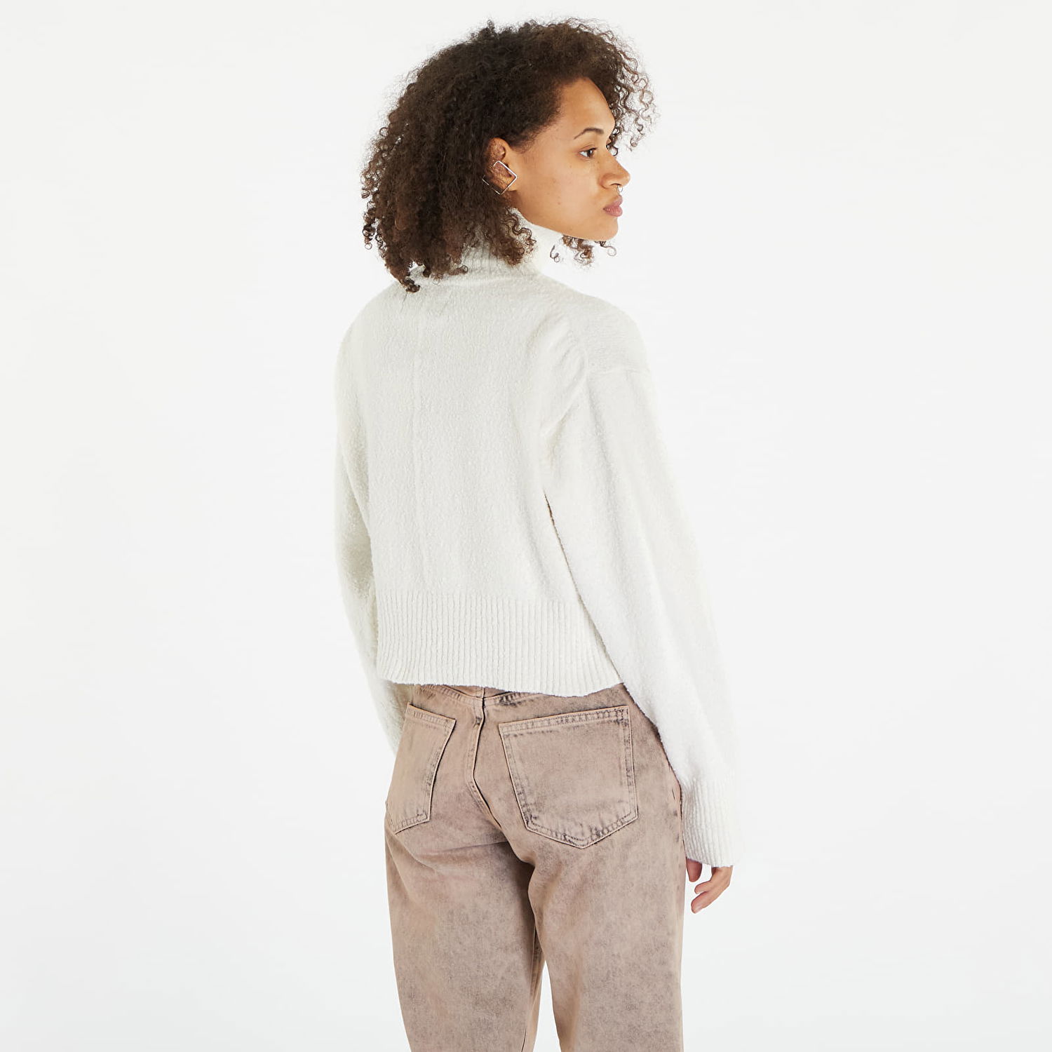 Sveter CALVIN KLEIN Boucle High Neck Sweater Biela | J20J221972 YBI, 1