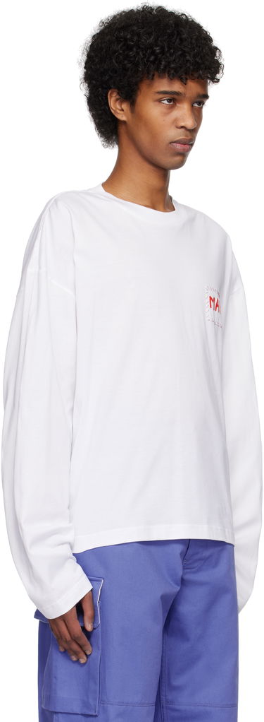Tričko Marni Marni Logo Patch Long Sleeve T-Shirt Biela | HUMU0325X1 UTC446, 1