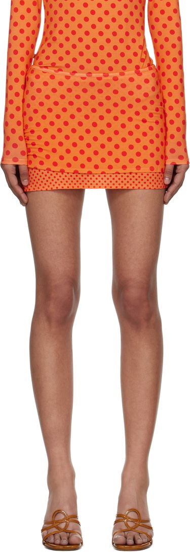 Sukňa Miaou Miaou Elektra Polka Dot Print Miniskirt Oranžová | 4014LJBRRP, 0