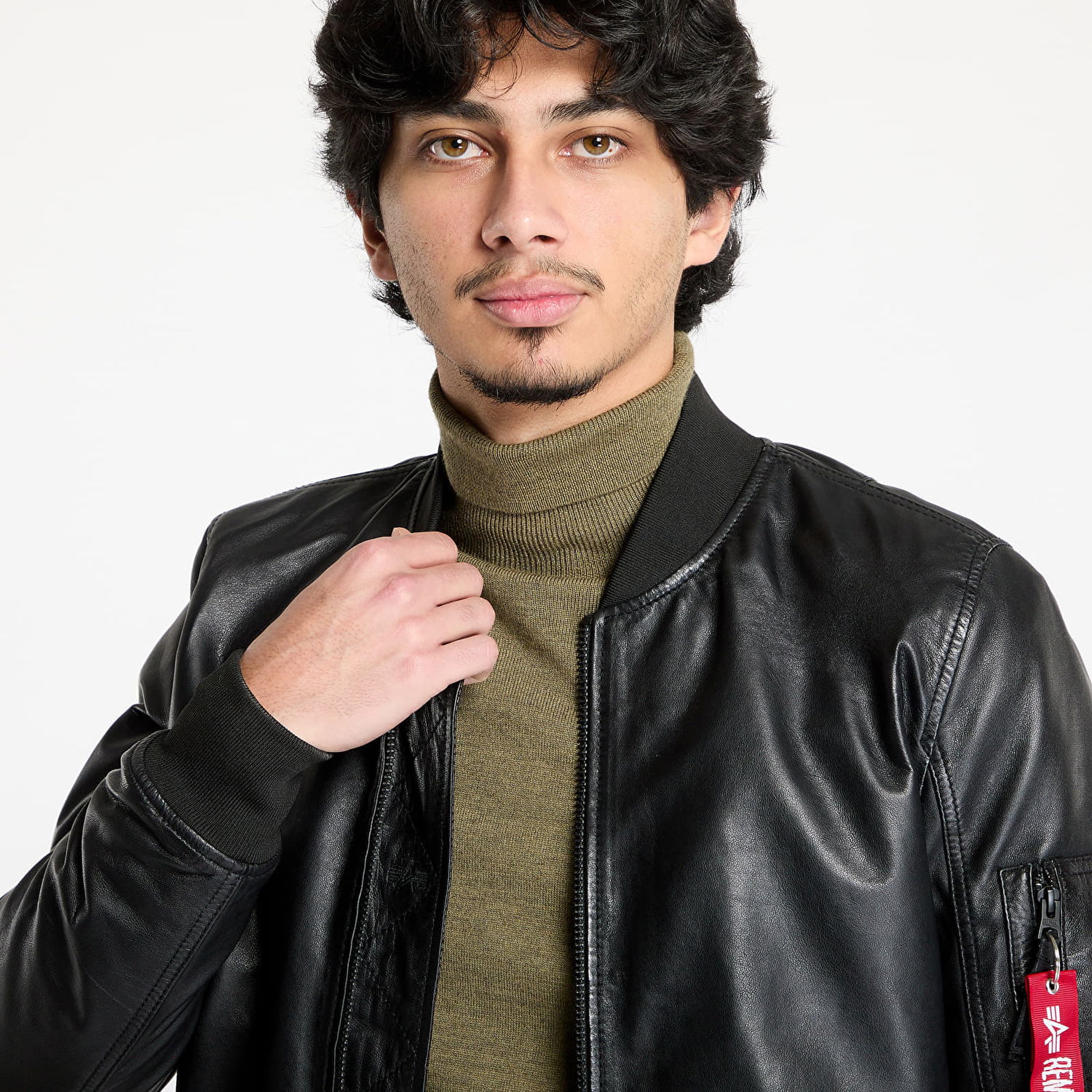 Bomber bunda Alpha Industries Alpha Industries MA-1 Leather Jacket Čierna | 156141-03, 1