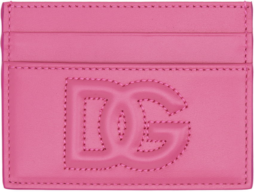 Peňaženka Dolce & Gabbana Pink Embossed Card Holder Ružová | BI0330AG081, 0