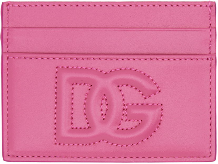 Peňaženka Dolce & Gabbana Pink Embossed Card Holder Ružová | BI0330AG081