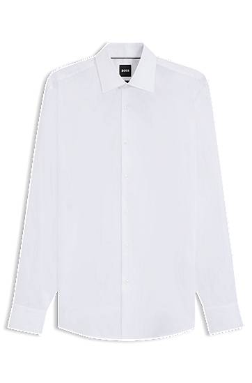 Košeľa BOSS BOSS Slim Fit Easy-Iron Cotton Poplin Shirt Biela | 50479922, 0