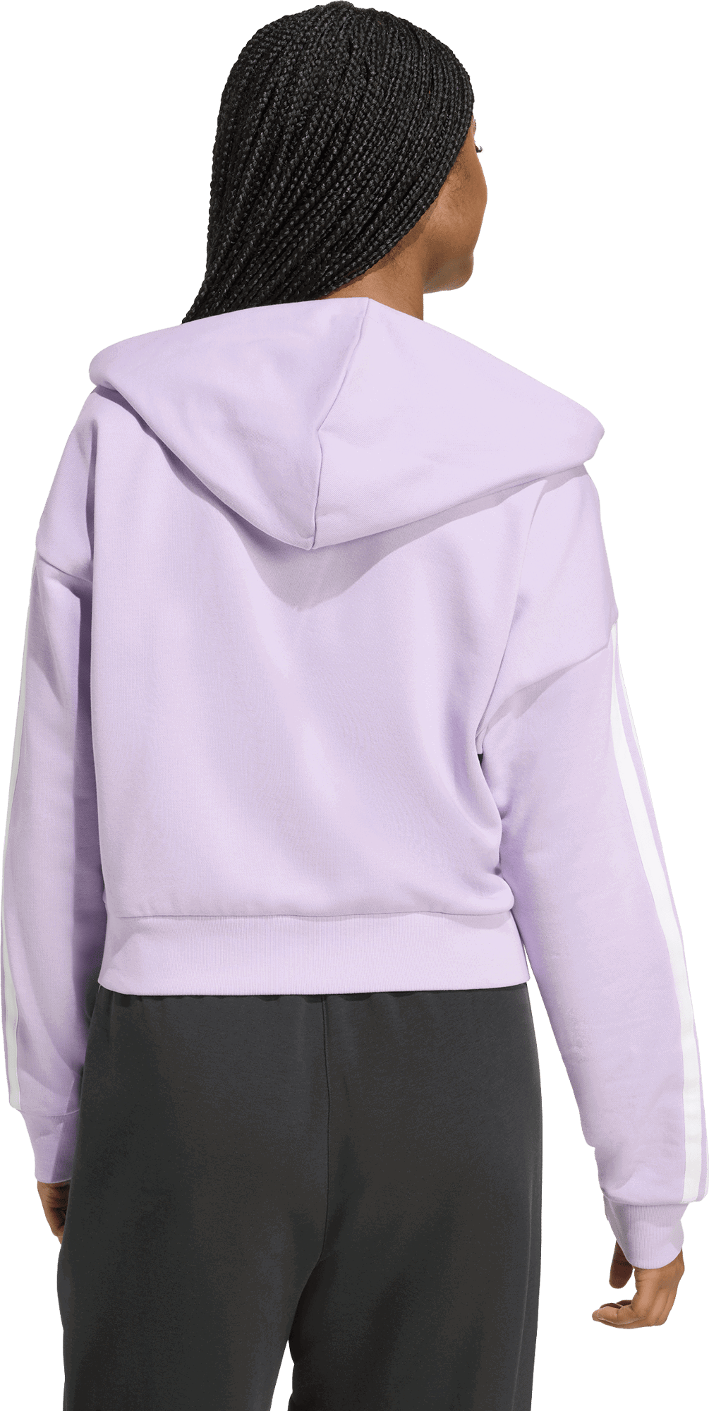 Mikina adidas Performance Hoodie Full-Zip Sportswear Essentials 3-Stripes French Terry Fialová | jy3135, 1