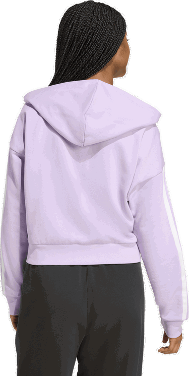 Mikina adidas Performance Hoodie Full-Zip Sportswear Essentials 3-Stripes French Terry Fialová | jy3135, 1