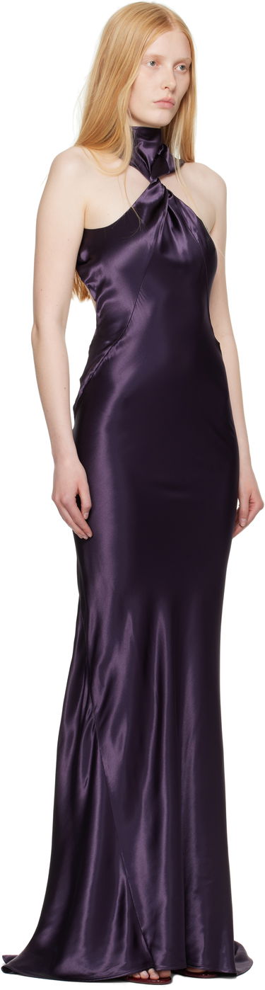 Šaty The Attico Attico Twisted Halter Maxi Dress Fialová | 250WCW00222 VVV102AA, 1