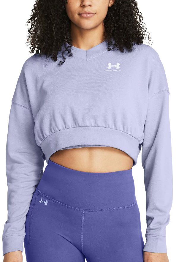 Mikina Under Armour Rival Terry OS Crop Crw-PPL Fialová | 1382738-539