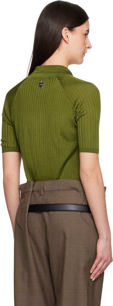 Polo tričko Acne Studios Acne Studios Silk Knit Polo Zelené | A60581-, 2