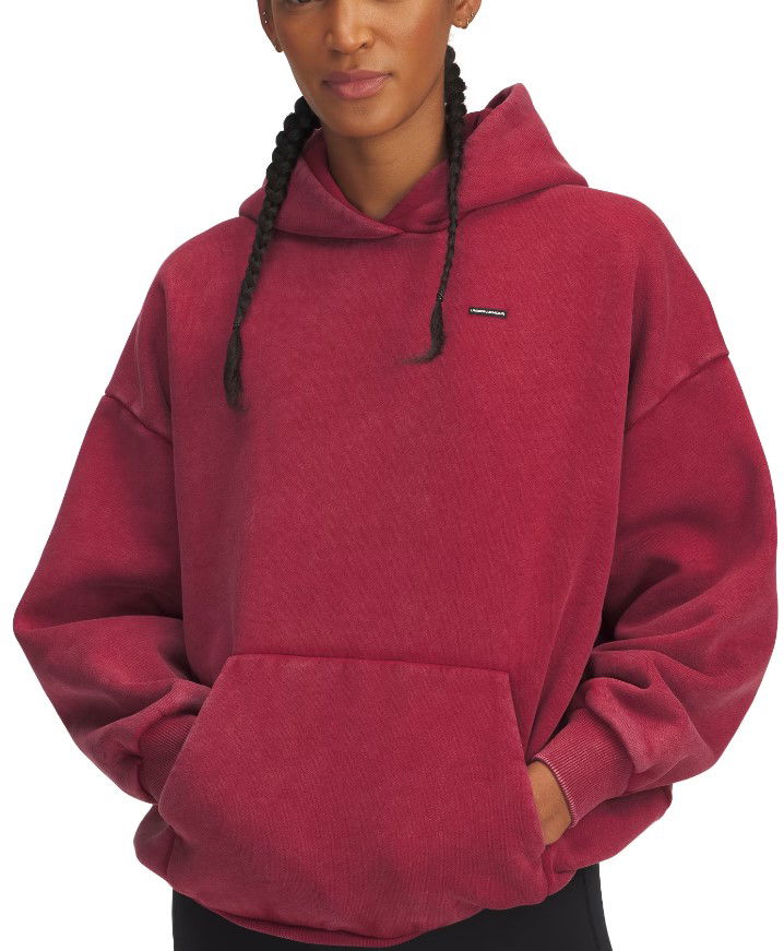 Mikina Under Armour Oversized Fleece Hoodie Červená | 1386485-625, 0