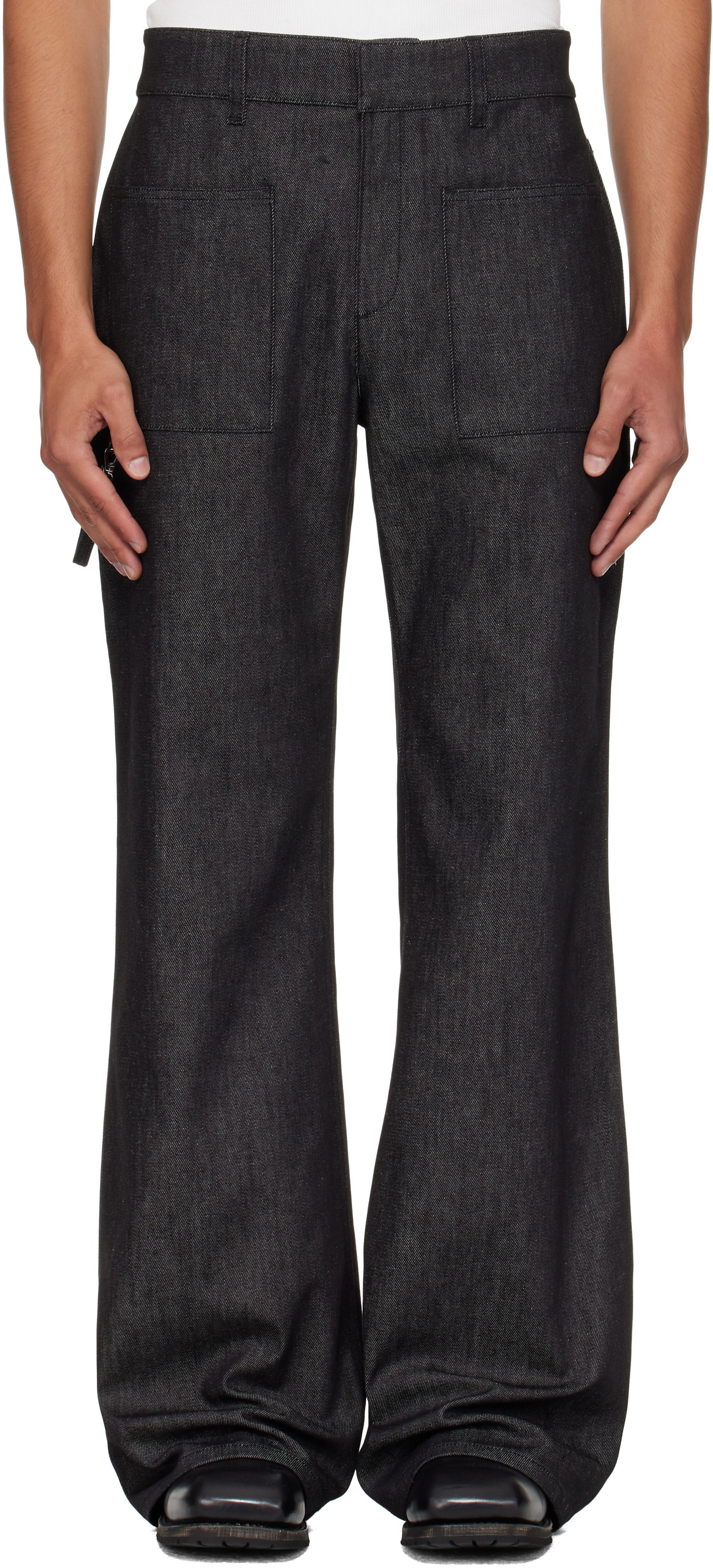 Džínsy Courrèges Courrèges 2-Pocket Flare Jeans Čierna | 325DPA414DE0044, 0