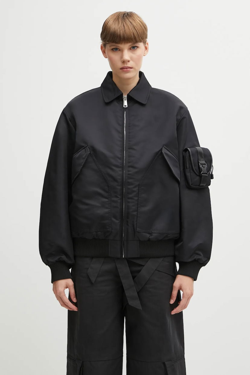Bomber bunda Coperni Coperni Collared Utility Pocket Bomber Jacket Čierna | COPBL32F3003