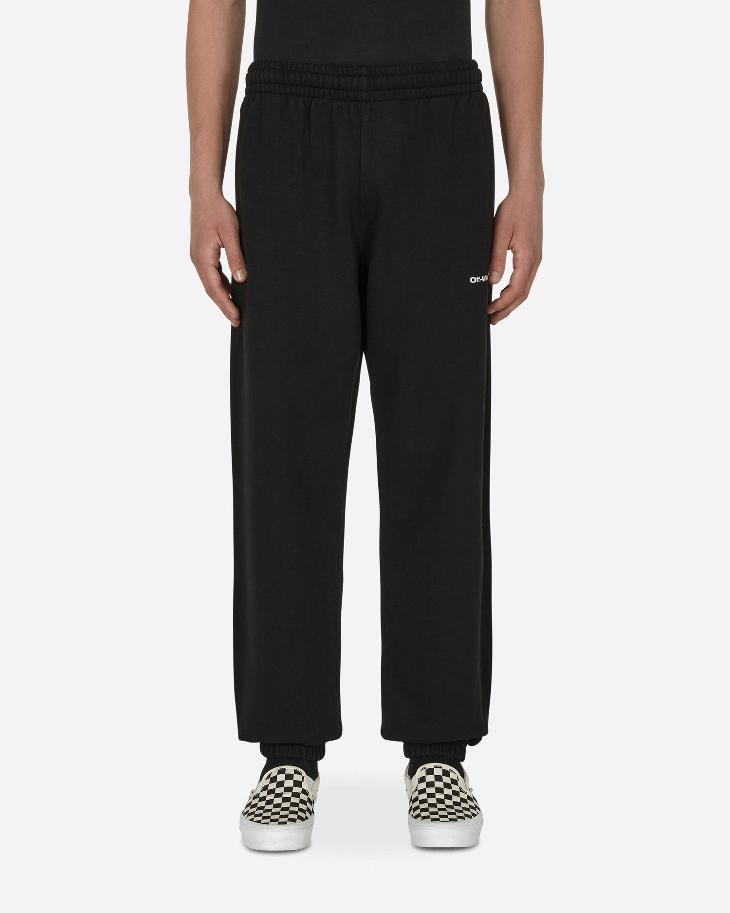 Tepláky Off-White Wave Outline Diag Slim Sweatpants Black Čierna | OMCH029F22FLE008 1001, 1