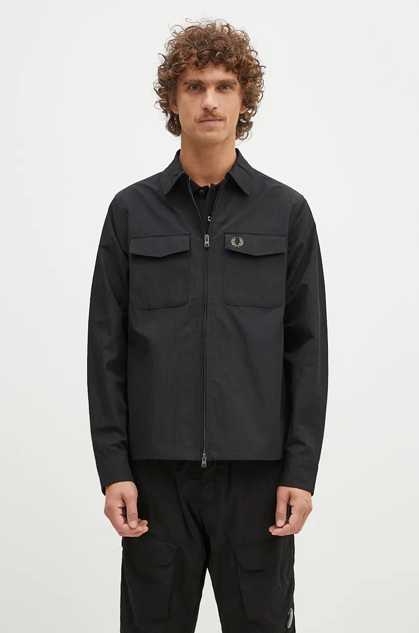 Košeľa Fred Perry Overshirt Pocket Čierna | M5684.236, 0