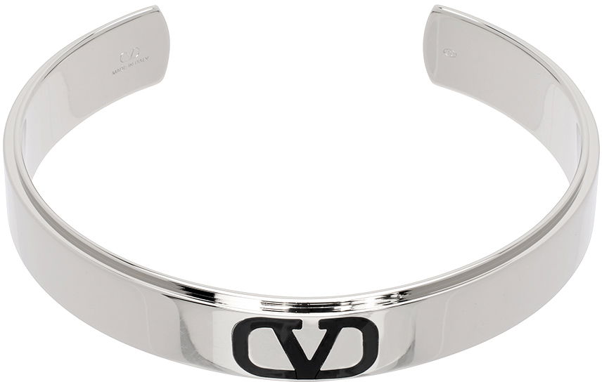 Náramok Valentino Garavani VLogo Signature Cuff Bracelet "Silver & Black" Metalická | 4Y2J0R31GMU, 0