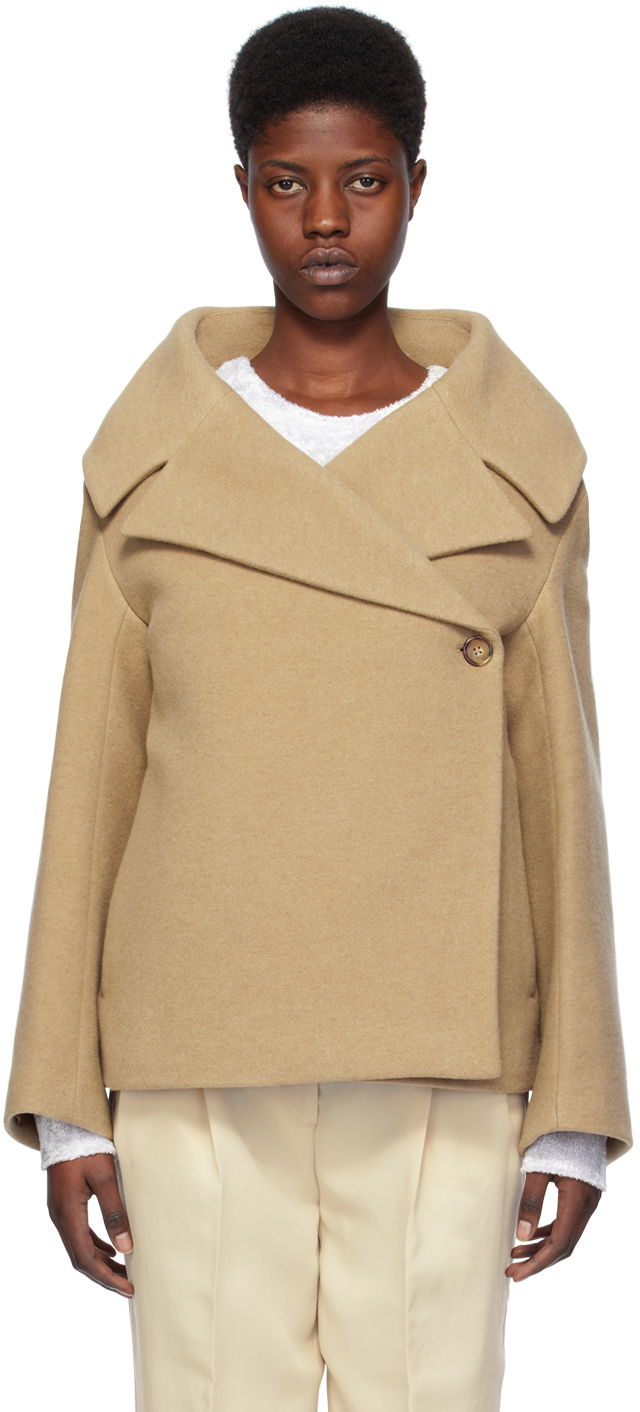 Bunda TOTEME TOTEME Wrap Jacket Béžová | 241-WRO981-FB0055, 0