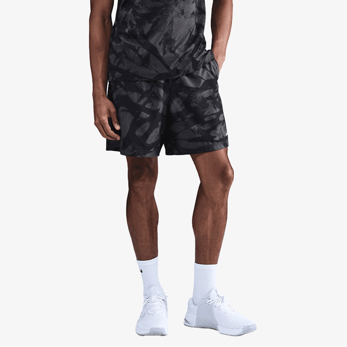 Šortky Nike Dri-FIT Form 7" Print Training Shorts Čierna | HV0431-060, 1