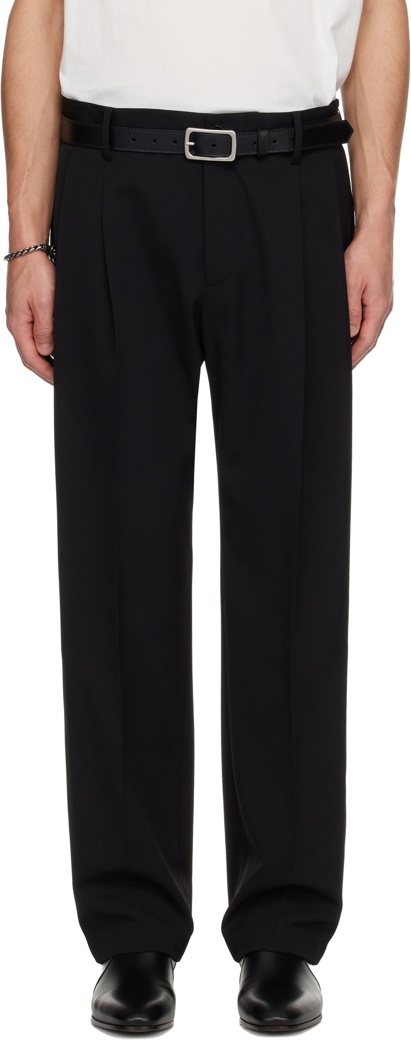 Nohavice Dolce & Gabbana Pleated Trousers Čierna | GP0N2TFU21E