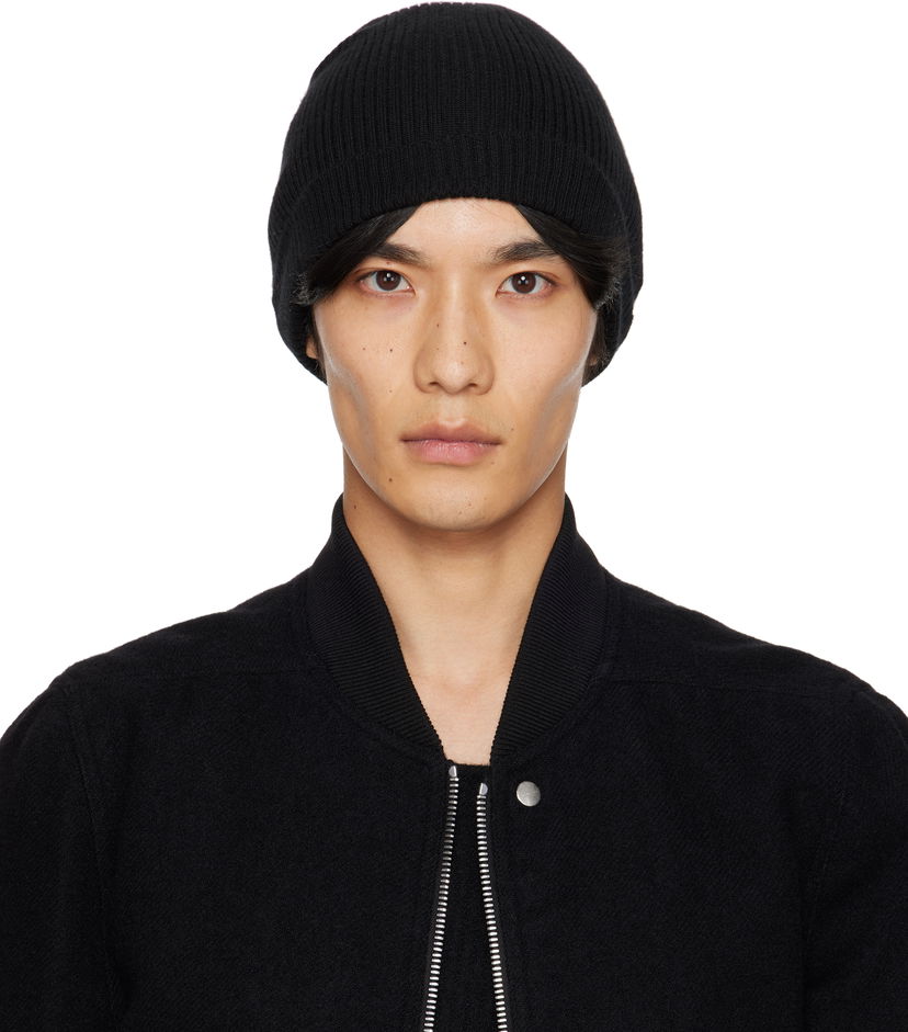 Kulicha Rick Owens Concordians Ribbed Beanie Čierna | RU02E1495 RIBWS