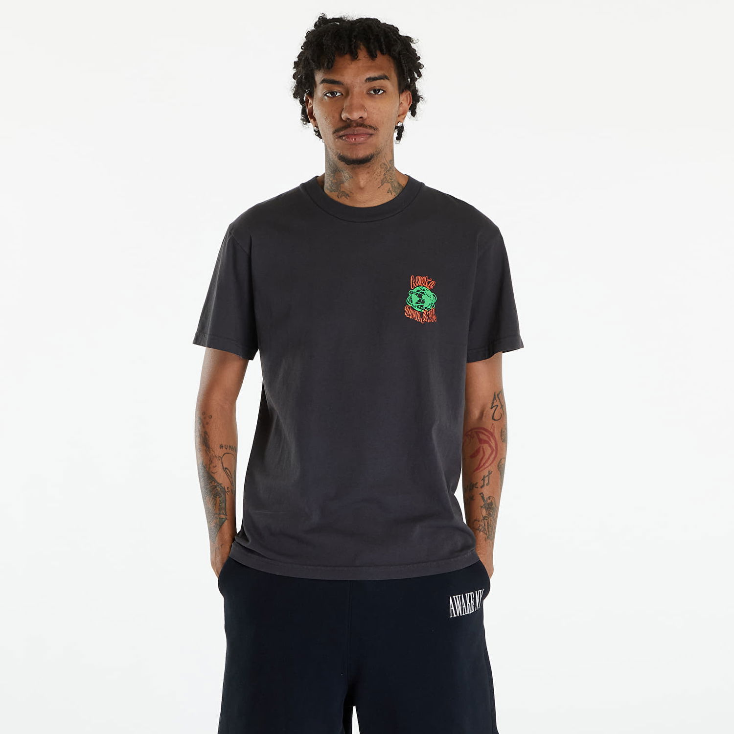Tričko Awake NY Crawford T-Shirt Washed Black Čierna | AWK-SP24-TS005-BLK, 0