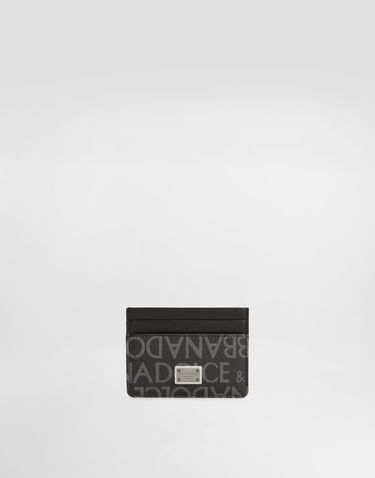 Peňaženka Dolce & Gabbana Coated Jacquard Fabric Card Holder Šedá | BP0330AJ7058B969, 0