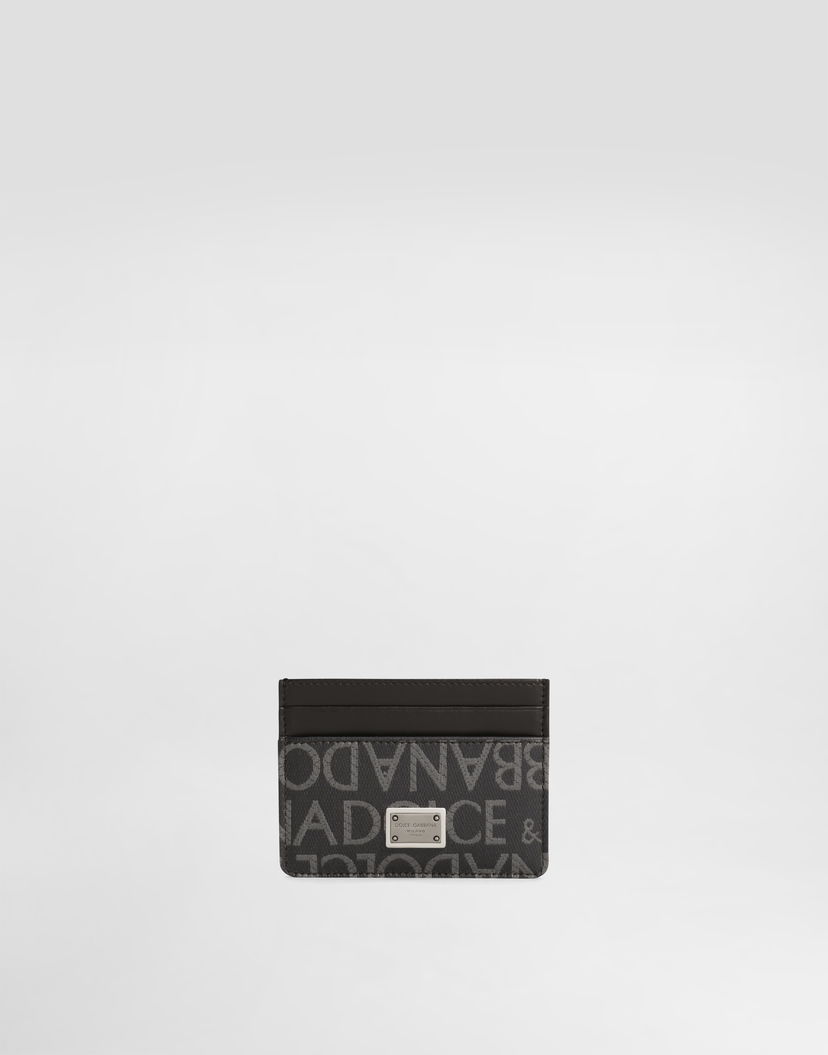 Peňaženka Dolce & Gabbana Coated Jacquard Fabric Card Holder Čierna | BP0330AJ7058B969