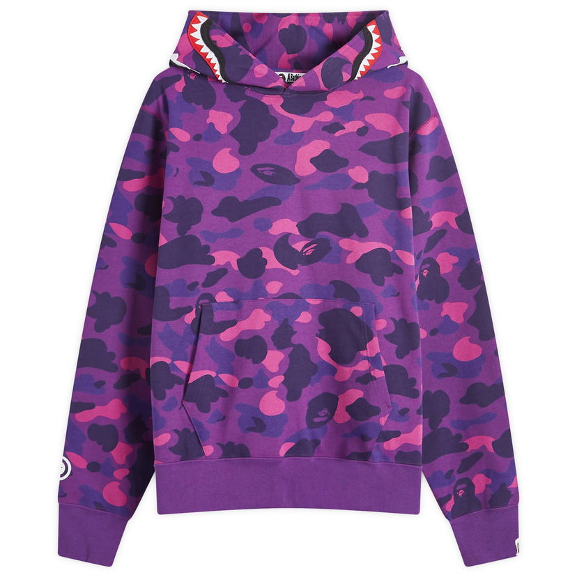 Mikina BAPE A Bathing Ape Colour Camo Shark Pullover Hoodie Fialová | 001PPK301002M-PPL