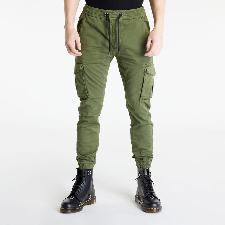 Cargo nohavice Alpha Industries Cotton Twill Jogger Zelené | 116202-142, 0