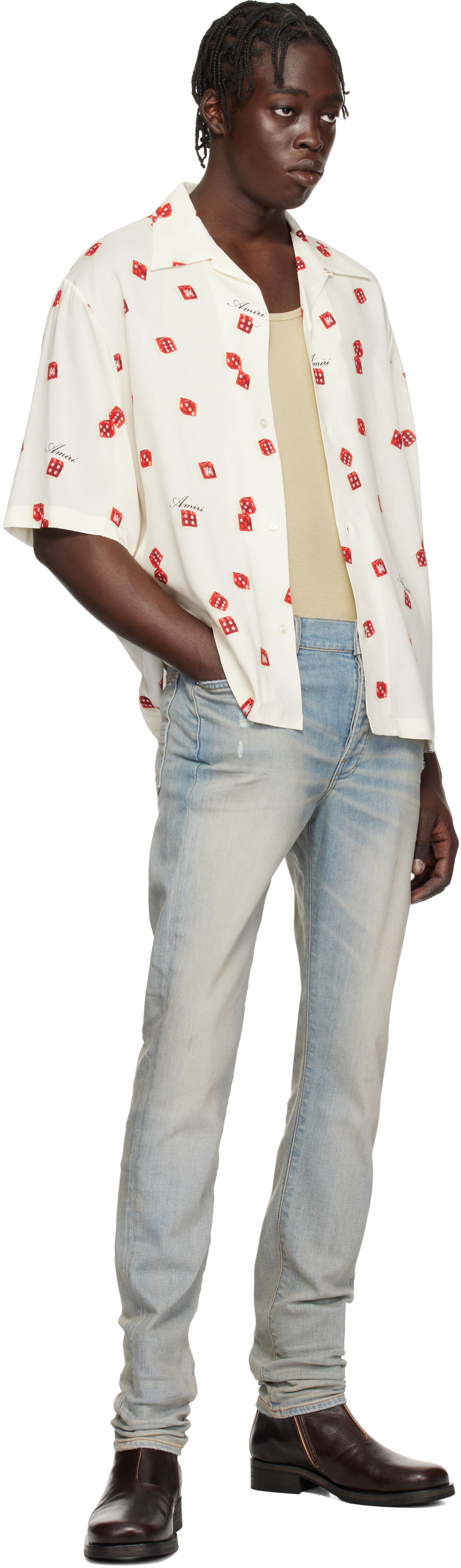 Dice Print Bowling Shirt