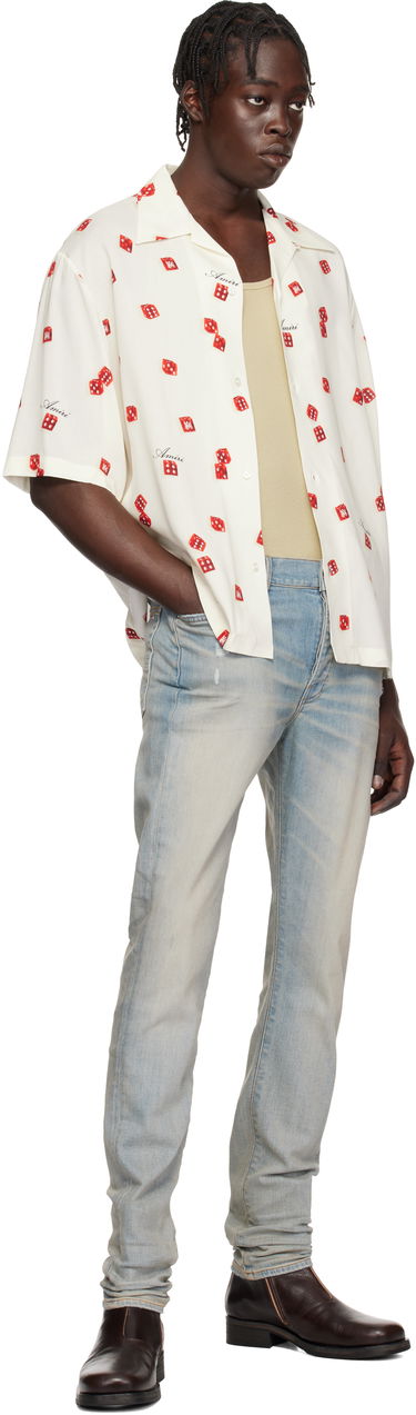 Košeľa AMIRI Dice Print Bowling Shirt Biela | AMSTCA1093, 3